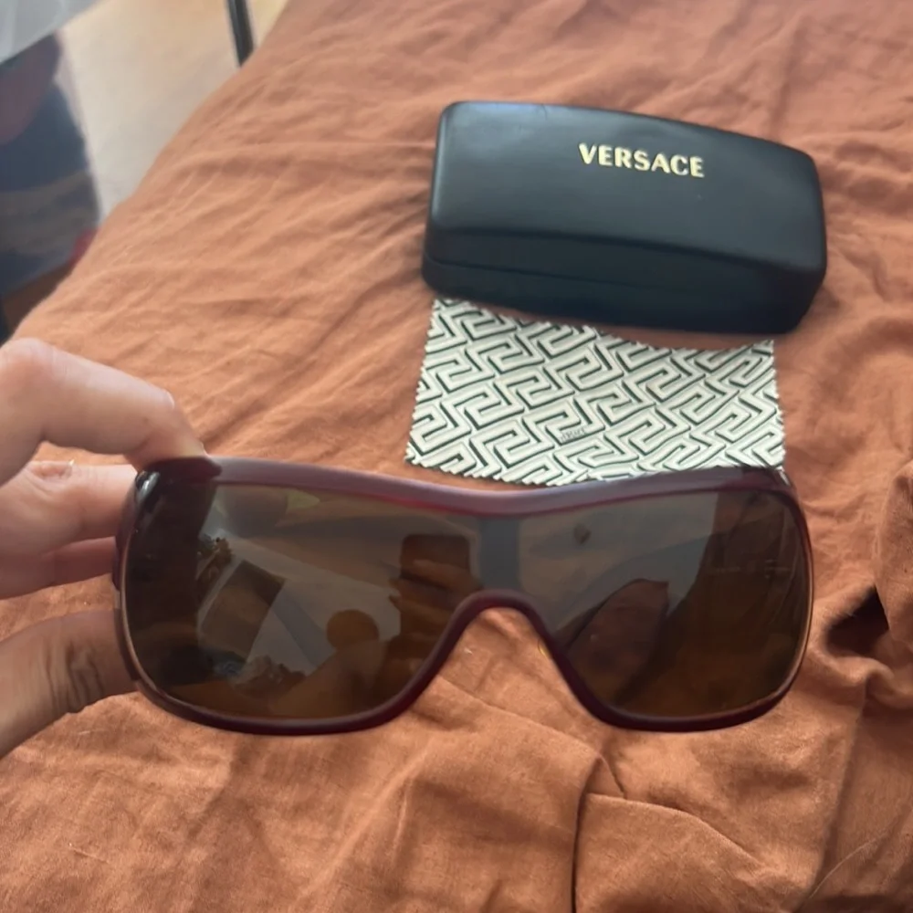 Versace Brown Gradient Shield Sunglasses